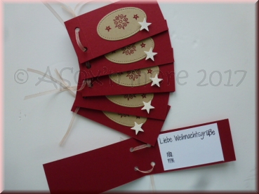 Preview: Geschenkanhänger Weihnachten 6er Pack