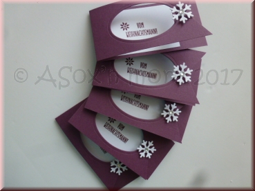 Preview: Mini-Klappkarten Weihnachten 5er Pack