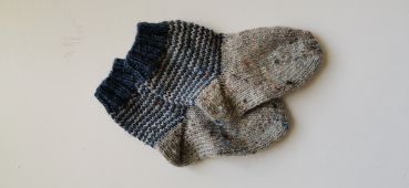 Babysocke Tweed geringelt