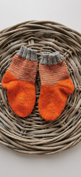 Babysocke Tweed geringelt