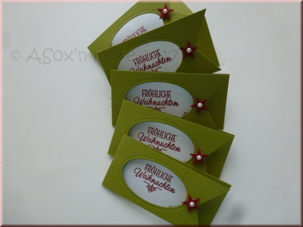 Mini-Klappkarten Weihnachten 5er Pack